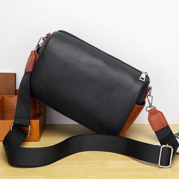

Men Colorblock Crossbody Bag, Multicolor