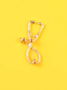 3入組聽筒設計胸針 - 彩色 - 查看 3