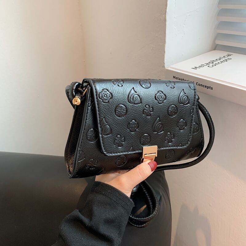 

All Over Print Shoulder Bag, Black