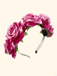 Diadema con diseño de flor - Rosa Fucsia - Ver 1