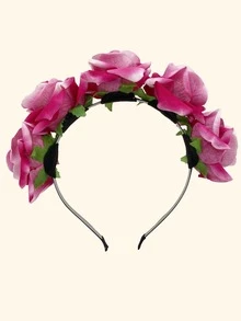 Diadema con diseño de flor - Rosa Fucsia - Ver 2