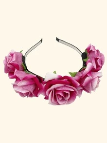 Diadema con diseño de flor - Rosa Fucsia - Ver 3