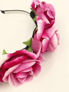 Diadema con diseño de flor - Rosa Fucsia - Ver 4