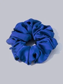 1 chiếc dây buộc tóc scrunchie trơn, dây buộc tóc kiểu scrunchie, phụ kiện buộc tóc đuôi ngựa thông thường, dây chun co giãn, phụ kiện làm đẹp tóc tại nhà. - Xanh đậm - Xem 3