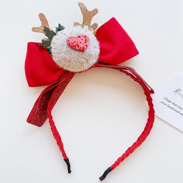 

Christmas Reindeer Decor Headband, Red