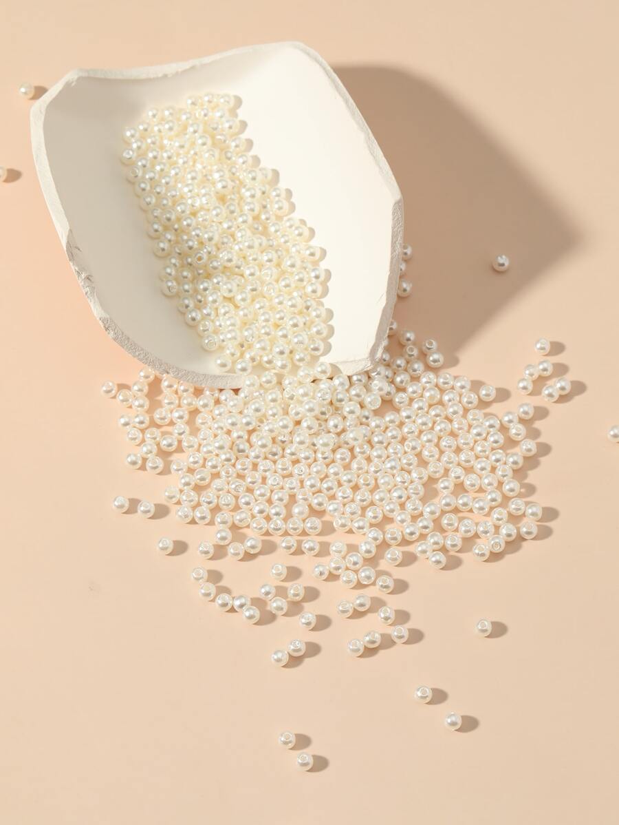 400pcs 4mm Bead - White - View 1