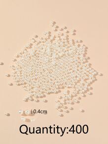 400pcs 4mm Bead - White - View 2