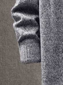 Manfinity Homme Men Open Front Hooded Cardigan Without Tee - Grey - View 3