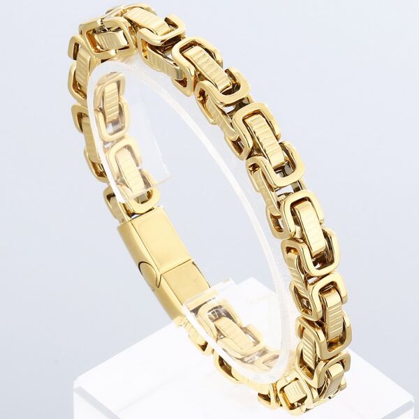

Men Stainless Steel Bracelet, Gold