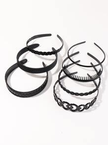 7 chiếc Băng đô trang trí trái tim - màu đen - Xem 1