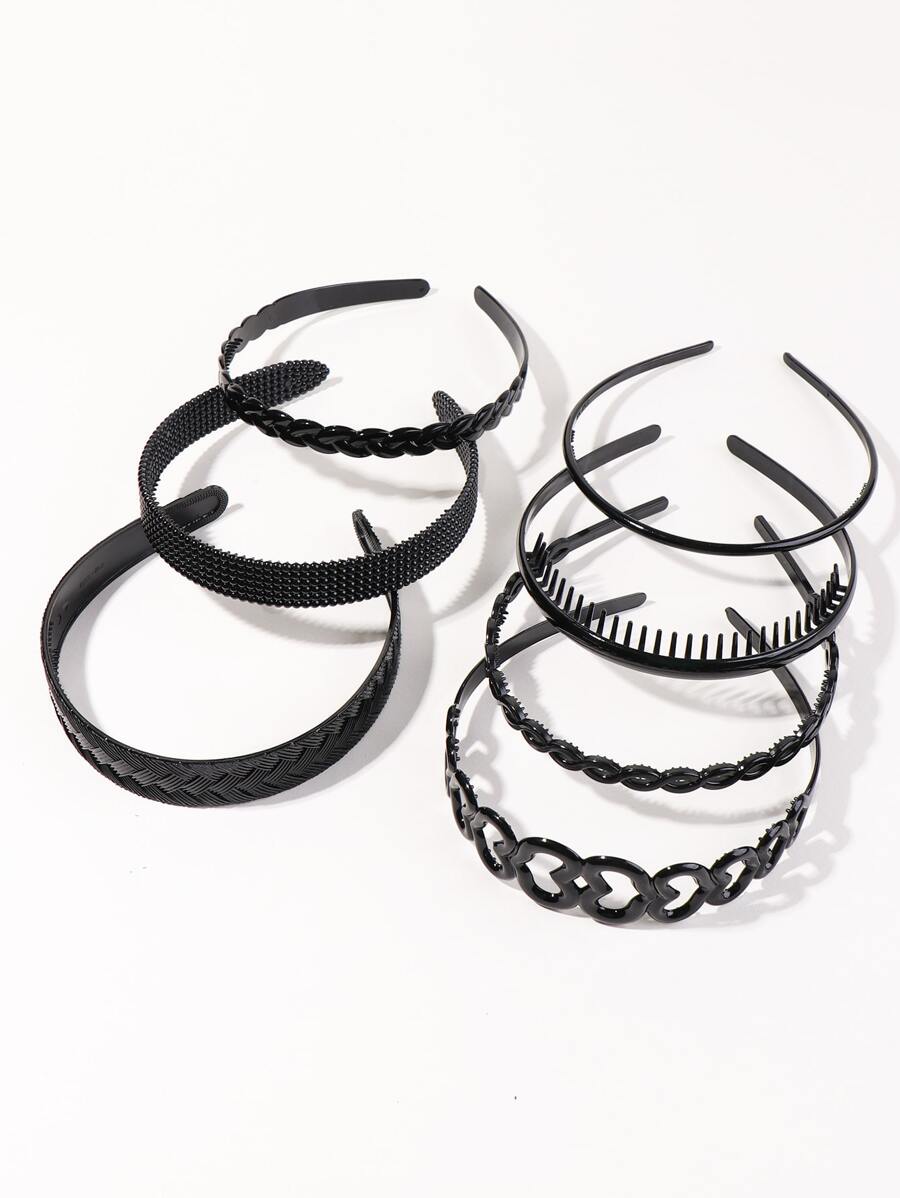 7 chiếc Băng đô trang trí trái tim - màu đen - Xem 1