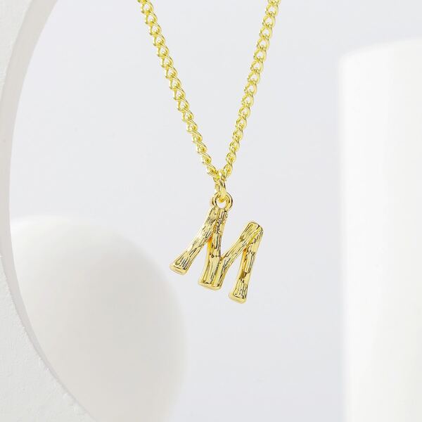 

Letter Charm Necklace, Gold