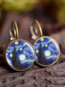 Hoa tai thiết kế hình tròn - Nhiều màu - Xem 1