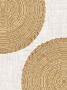 1件圓形餐墊 - 卡其色 - 查看 6