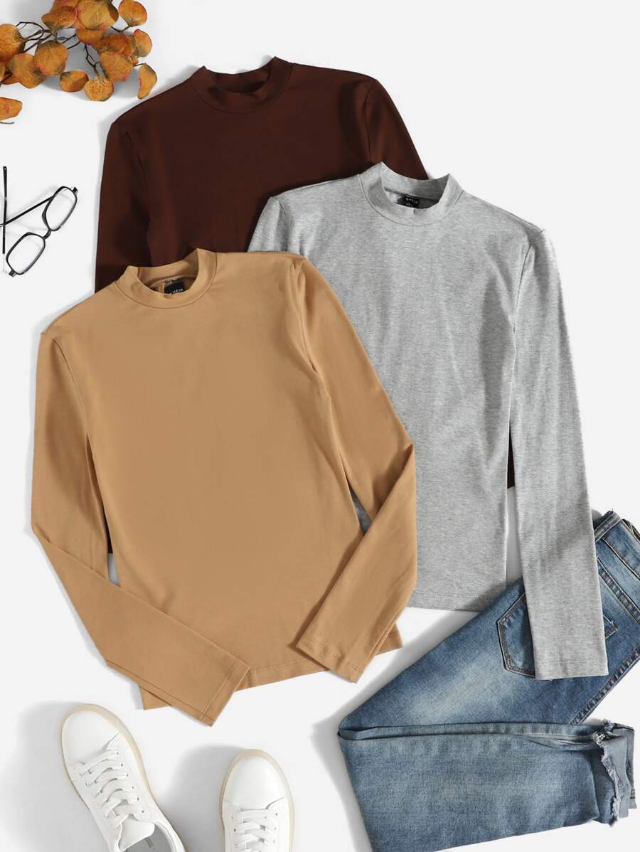 Áo thun nữ màu trơn Giải trí - Nhiều màu - Xem 1