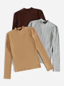 Áo thun nữ màu trơn Giải trí - Nhiều màu - Xem 3