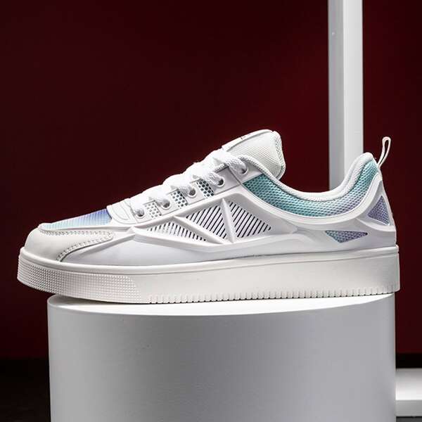 

Minimalist Lace Up Front Skate Shoes, Multicolor
