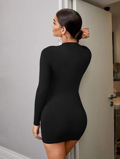 SHEIN High Neck Bodycon Dress