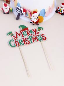 1pc Christmas Cake Topper - Multicolor - View 3