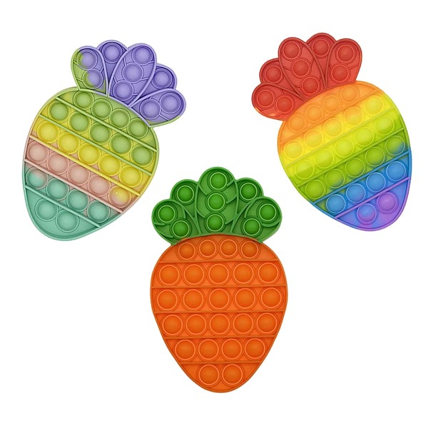 

3pcs Random Carrot Push Pop Bubble, Multicolor