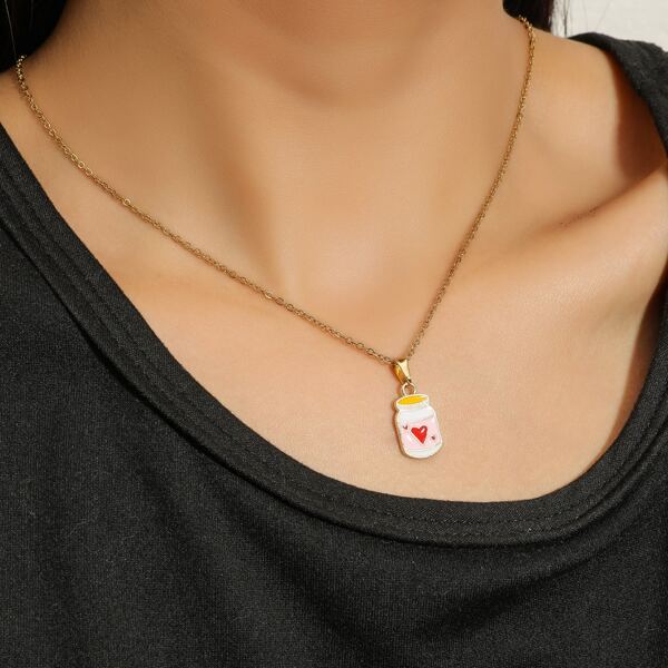 

Bottle Pendant Necklace, Multicolor