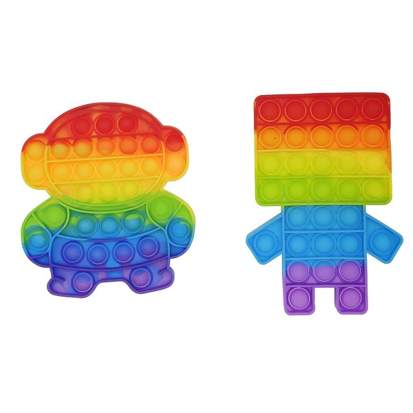 

2pcs Random Push Pop Bubble, Multicolor