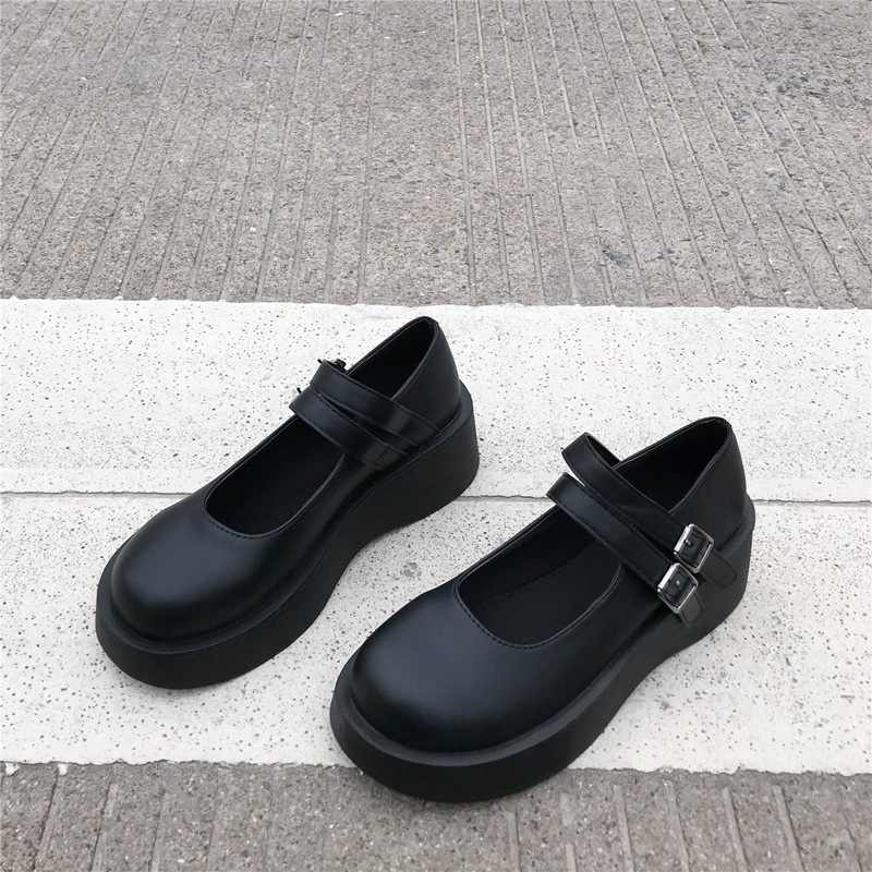

Minimalist Platform Mary Janes, Black