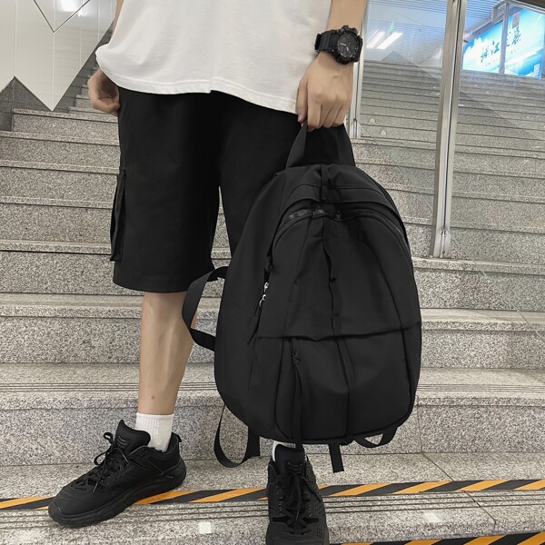 

Men Minimalist Large Capacity Backpack, Black