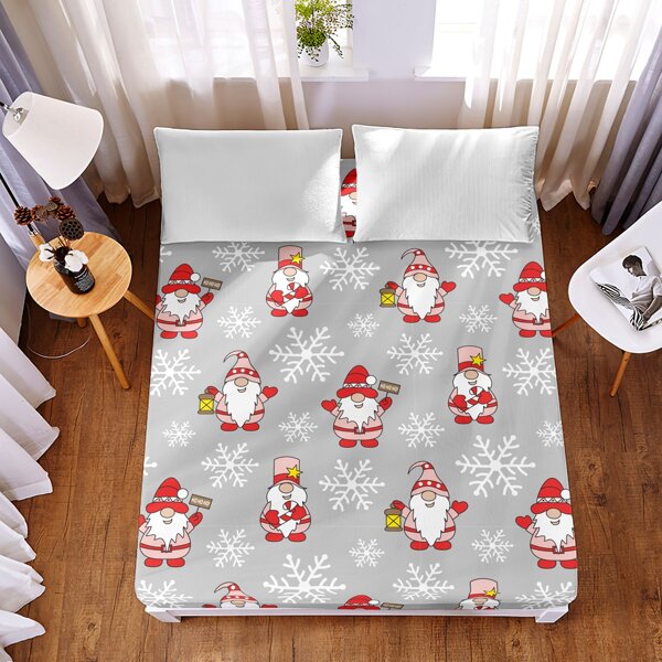 

Christmas Gnome Print Fitted Sheet, Multicolor