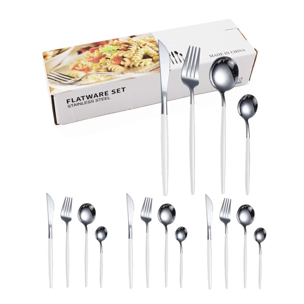 

16pcs Stainless Steel Cutlery Set, Multicolor