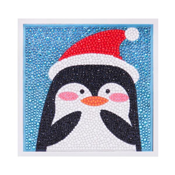 

Christmas Penguin DIY Diamond Painting With Frame, Multicolor