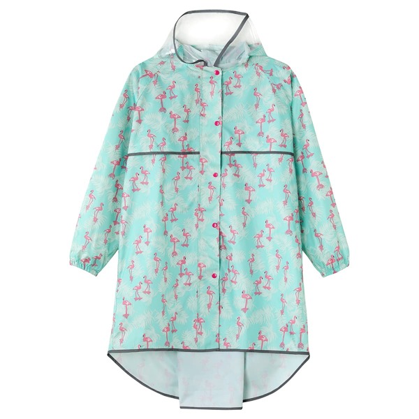 

Flamingo Print Kids Raincoat, Multicolor