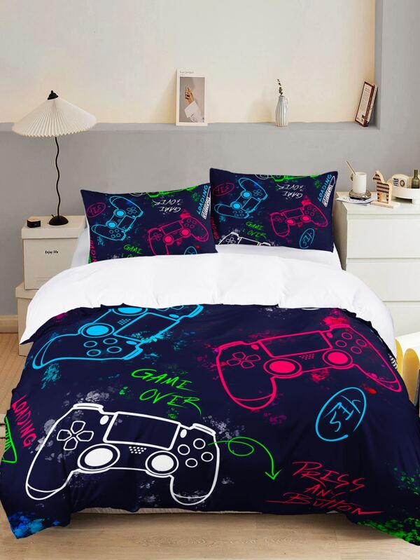 KOKIN Playstation Set di Biancheria da Letto Stampata in 3D Copripiumino Gamepad con Federa Set Biancheria da Letto Tessili per La Casa Twin Full Queen King Size Twin 173x218cm 14 KOKIN Playstation Set di Biancheria da Letto Stampata in 3D Copripiumino Gamepad con Federa Set Biancheria da Letto Tessili per La Casa Twin Full Queen King Size Twin 173x218cm 14