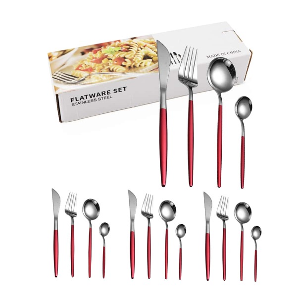 

16pcs Stainless Steel Cutlery Set, Multicolor