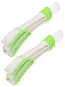 2pcs Car Air Conditioner Vent Brush - Green - View 2