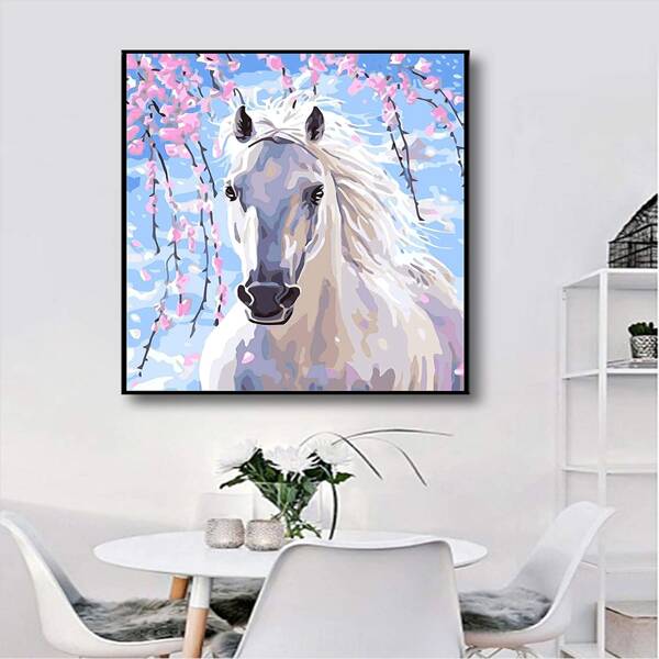 

Horse Print DIY Diamond Unframed Painting, Multicolor
