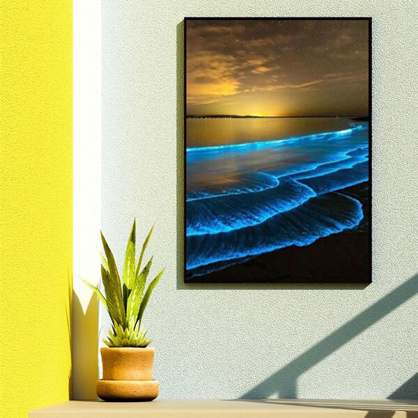 

Sea Print DIY Diamond Unframed Painting, Multicolor