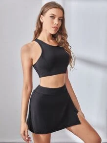 Set bộ đồ thể thao Trọn gói màu trơn - màu đen - Xem 1