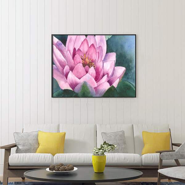 

Flower Print DIY Diamond Unframed Painting, Multicolor