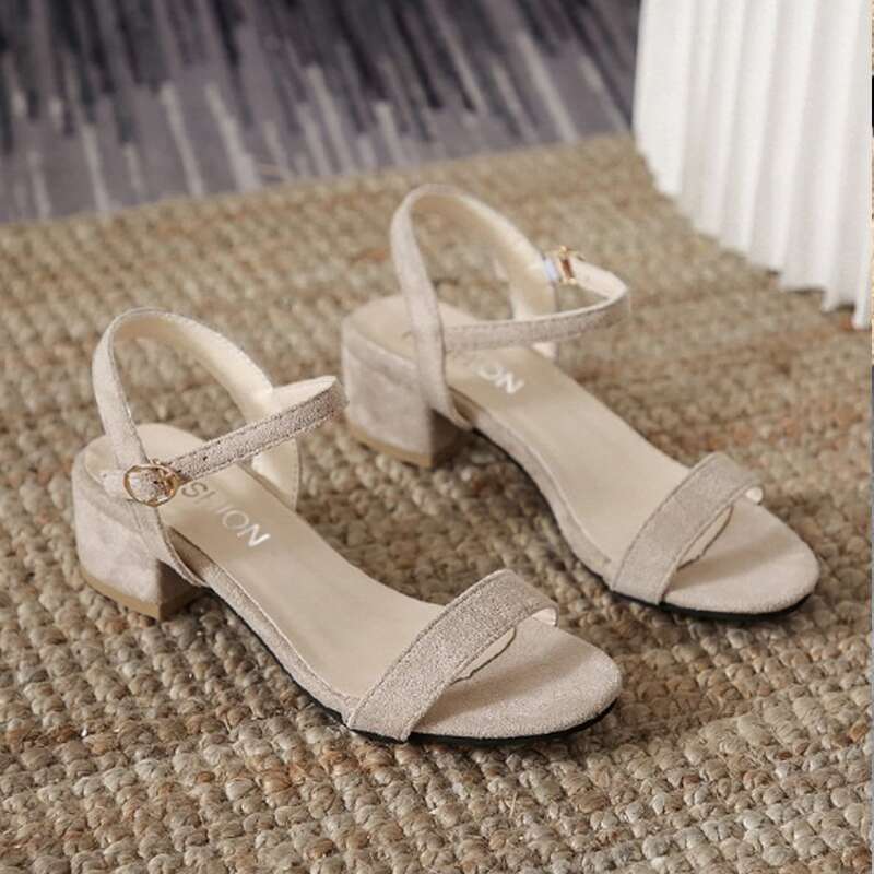 

Ankle Strap Heeled Sandals, White