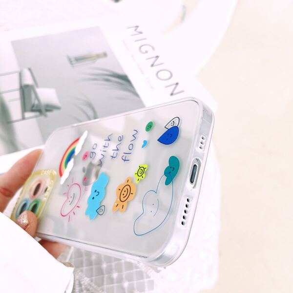 

Letter Graphic Clear Phone Case