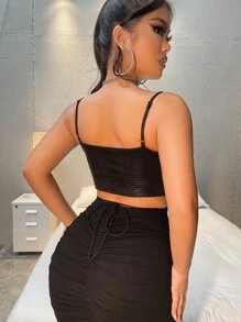 SHEIN SXY Butterfly Chain Link Front Cami Top