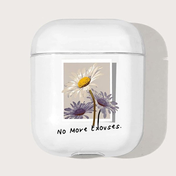 

Flower Pattern Case For AirPods, Clear
