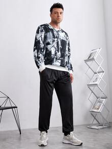 Manfinity Men Plus Tie Dye Sweatshirt - Multicolor - View 3