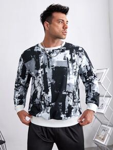 Manfinity Men Plus Tie Dye Sweatshirt - Multicolor - View 5