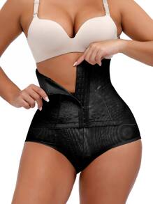 Buckle Waist Trainer - Black - View 3