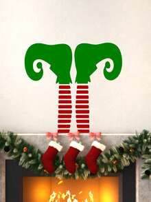 聖誕卡通圖案牆貼 - 彩色 - 查看 4