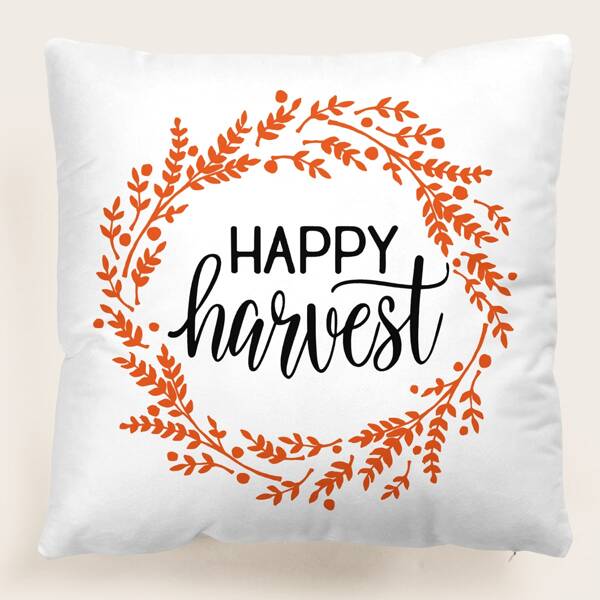 

Wreath Print Cushion Cover Without Filler, Multicolor