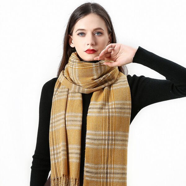 

Plaid Print Scarf, Multicolor