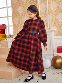 SHEIN Đầm Gái Dây kéo kẻ sọc Sẵn sàng - Nhiều màu - Xem 3